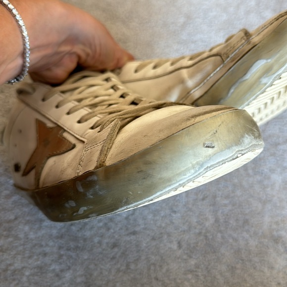 Men's Golden Goose super star white and silver sneakers, size 45 - Picture 9 of 12